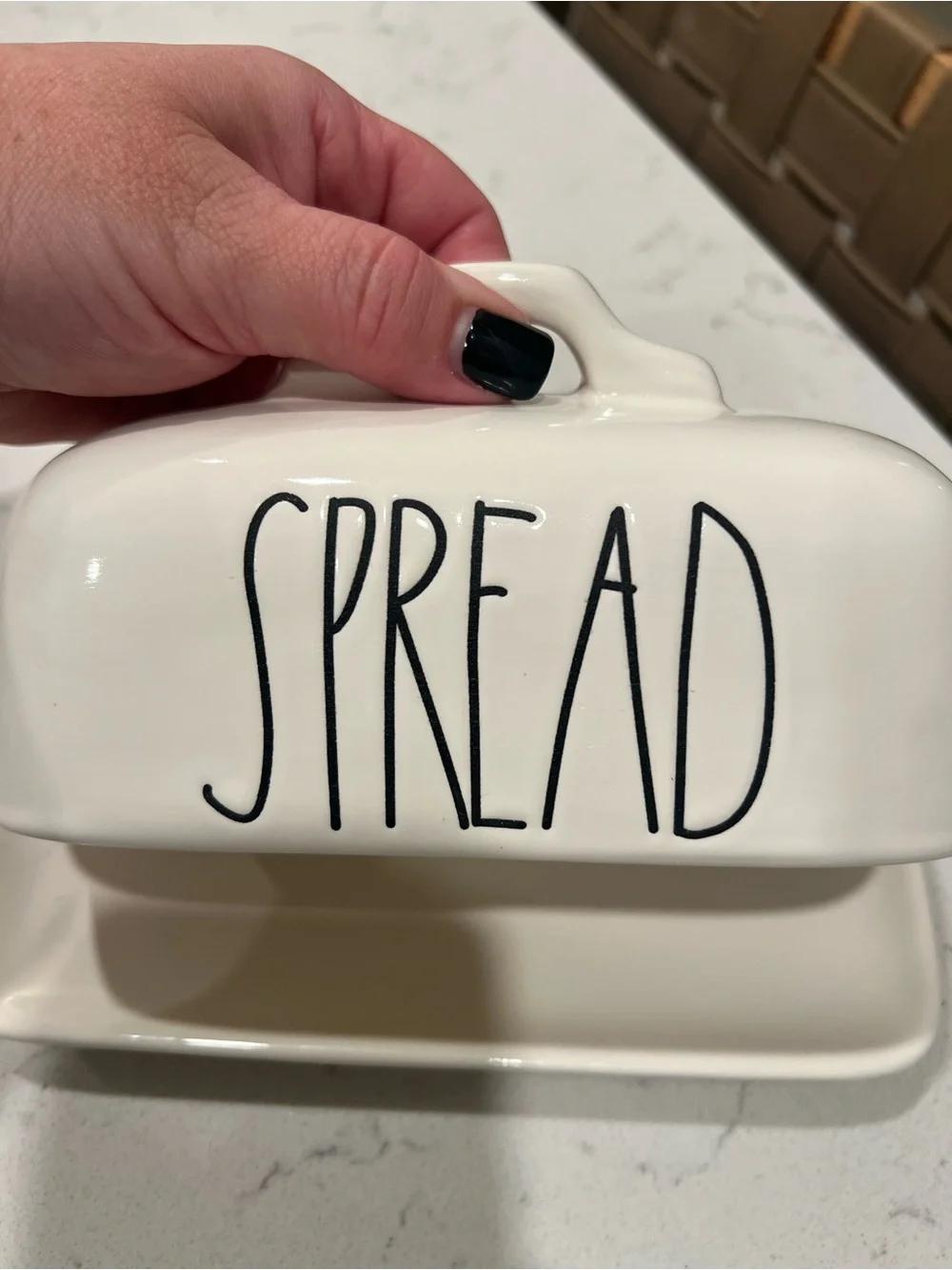 Rae Dunn “Spread” Ceramic Butter dish
